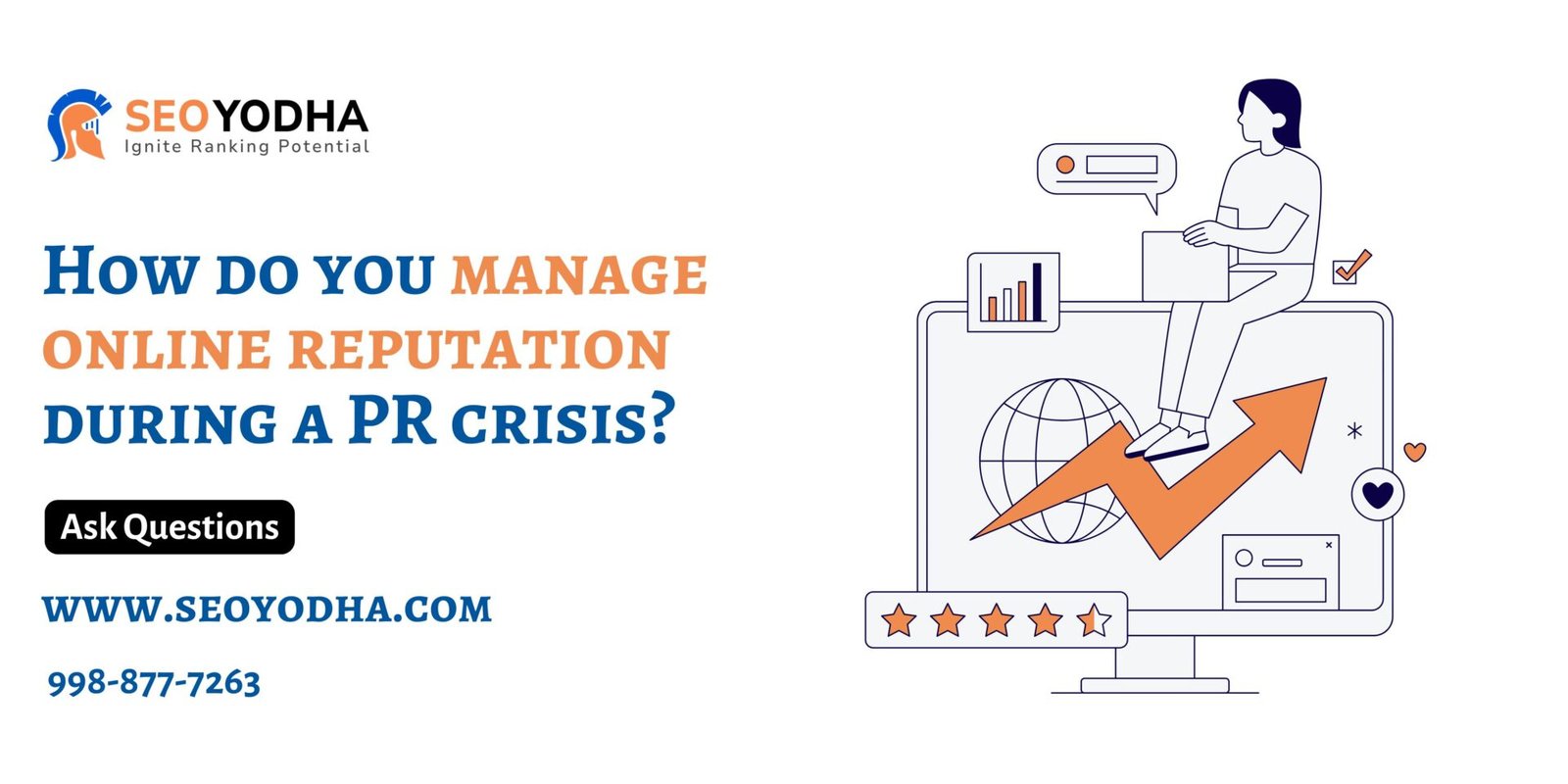 How do you manage online reputation during a PR crisis?